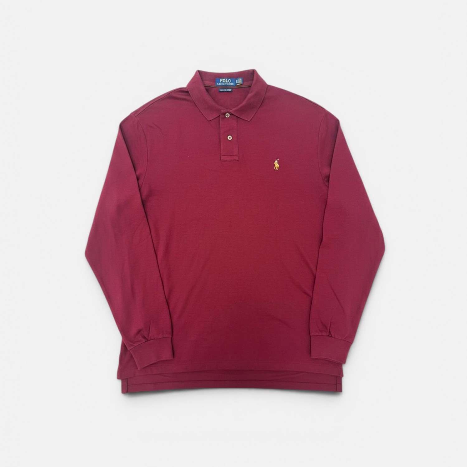 Polo Ralph Lauren Μπορντό Μακρυμάνικη Ανδρική Μπλούζα Polo